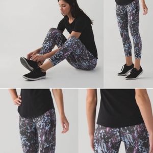 Lululemon All Sport Crop Floral Tranquil Blue